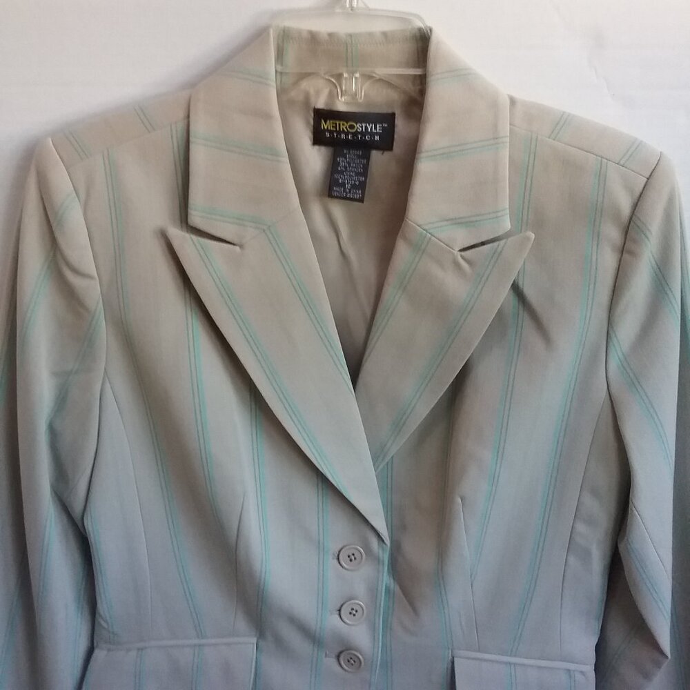 Metrostyle S-T-R-E-T-C-H Stylish Single-Breasted … - image 5